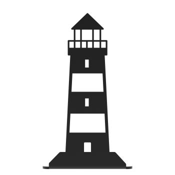 Preview: Buchstütze Bücherhalter Design Ständer Bücherregal Bookends Buch See für Zuhause Stütze Büro Geschenk SCHWARZ / LEUCHTTURM