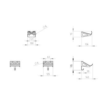 Fahrradhalter Halterung für Fahrrad Aufhänger Fahrradaufhänger Wand-Fahrradhalter Stahl SCHWARZ / WHEELSTAND P PRO