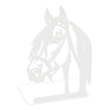 Buchstütze Bücherhalter Design Ständer Bücherregal Bookends Horse für Zuhause Stütze Büro Geschenk WEIß / PFERD 2