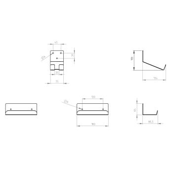 Fahrradhalter Halterung für Fahrrad Aufhänger Fahrradaufhänger Wand-Fahrradhalter Stahl SCHWARZ / ECORIDE