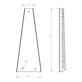 Preview: Werkstattschlüsselhalter Halter für Schraubenschlüssel Heimwerken Garage Garten Metall GRAPHIT / HANTERA GROß