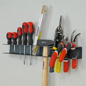 Preview: Werkstattschlüsselhalter Halter für Schraubenschlüssel Hammer universell Heimwerken Garage Garten Metall GRAPHIT / HANTERA
