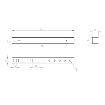 Preview: Werkstattschlüsselhalter Halter für Schraubenschlüssel Hammer universell Heimwerken Garage Garten Metall GRAPHIT / HANTERA