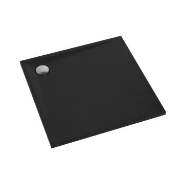 Stabilsound Plus Helio Verbundduschwanne Schwarz 90x90x3 cm, quadratisch