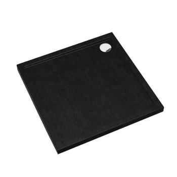 Acryl Duschwanne Senta New SET Schwarz 90x90x4,5/17 cm, quadratisch
