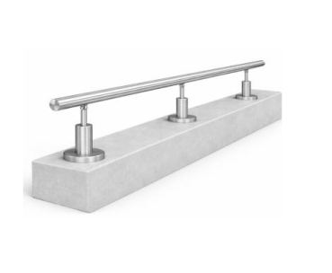 Preview: Edelstahl V2A Pfosten H150 mm Brüstungserhöhung Geländer Erhöhung Mauer Brüstung Reling