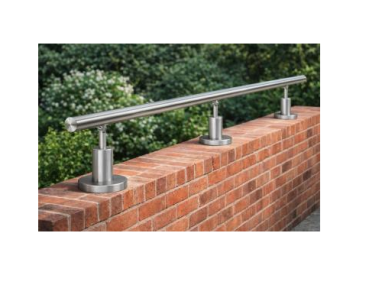 Preview: Edelstahl V2A Pfosten H150 mm Brüstungserhöhung Geländer Erhöhung Mauer Brüstung Reling