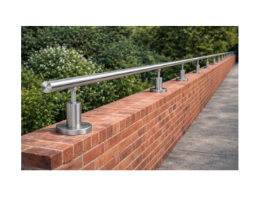 Preview: Edelstahl V2A Pfosten H150 mm Brüstungserhöhung Geländer Erhöhung Mauer Brüstung Reling