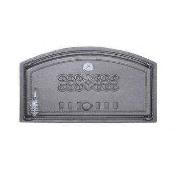 Backofentür aus Gusseisen 49x28cm Ofentür Pizzaofentür Steinofentür Brotofen