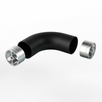 Holz Edelstahl Loft Industrial Geländer Schwarz Teile Handlauf Pfosten Eiche