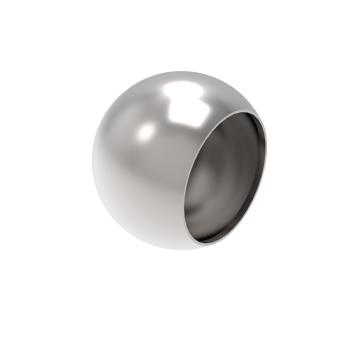 Preview: Edelstahl V2A Endkappe Kugel für Rohr 42,4mm Rohrstopfen Abschlussdeckel Verschluss Stopfen Geländer