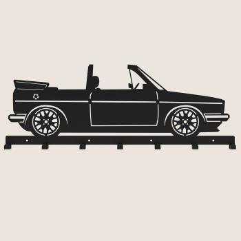 Preview: Kleiderhaken Kleiderbügel Garderobenleiste Haken Schwarz Fahrzeug aus Metall, für Eingang, Flur, Schlafzimmer, Flurgarderobe mit 7 Haken / AUTO 1