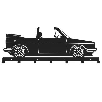 Preview: Kleiderhaken Kleiderbügel Garderobenleiste Haken Schwarz Fahrzeug aus Metall, für Eingang, Flur, Schlafzimmer, Flurgarderobe mit 7 Haken / AUTO 1