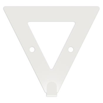 Preview: Kleiderhaken Bügel Garderobenleiste Hakenleiste Kreis Rund WEIß - 10 cm - aus Metall, für Eingang, Flur, Schlafzimmer, Flurgarderobe / DREIECK-2