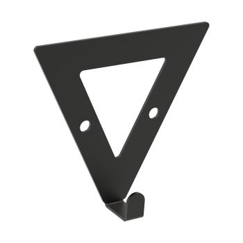 Kleiderhaken Garderobenleiste Hakenleiste Kreis Rund Schwarz - 10 cm - aus Metall, für Eingang, Flur, Schlafzimmer, Flurgarderobe / DREIECK-2