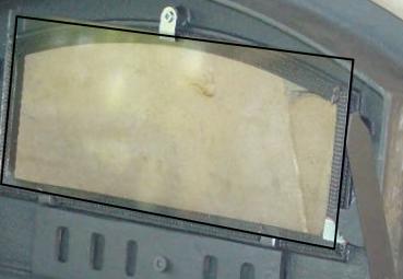 Preview: Ersatzscheibe Glas hitzebeständig für die Backofentür aus Gusseisen H1005 H1006