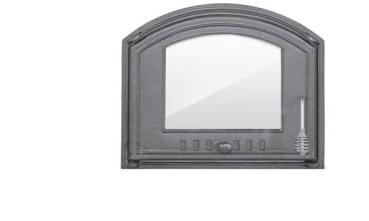 Preview: Backofentür aus Gusseisen Ofentür Pizzaofentür Garten Grill Brotofen