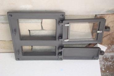 Gusseiserne Küchentür Dpk8 375x275 mit Verglasung, H1610