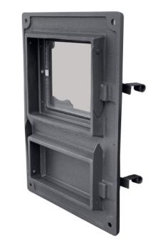 Gusseiserne Küchentür Dpk8w 375x275 mit Verglasung, H1631