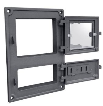 Gusseiserne Küchentür Dpk8wr 375x275 mit Verglasung, H1632