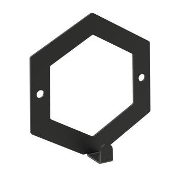 Kleiderhaken Garderobenleiste Hakenleiste Schwarz - 10 cm - aus Metall, für Eingang, Flur, Schlafzimmer, Flurgarderobe / HEXAGON-2