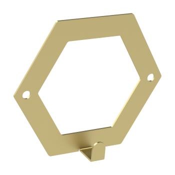 Kleiderhaken Garderobenleiste Hakenleiste GOLD - 11,5 cm - aus Metall, für Eingang, Flur, Schlafzimmer, Flurgarderobe / HEXAGON