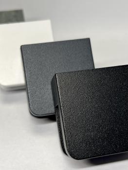 Glashalter Eckig Zamak SCHWARZ Glasklemme Zink RAL Geländer  RAL 9005