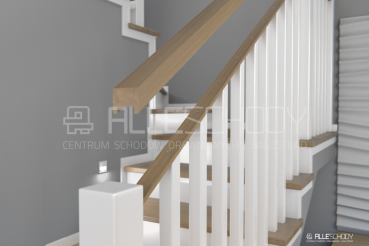 Preview: Geländer Holz Balustraden Skandinavien Handlauf Pfosten Eiche Baluster