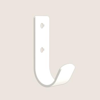 Preview: Kleiderhaken Garderobenleiste Hakenleiste Weiß aus Metall, Bügel für Eingang, Flur, Schlafzimmer, Flurgarderobe / JUNA