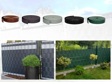 PVC Premium Sichtschutz Streifen Zaunblende Doppelstabmatte Zaunfolie 1200g/m²