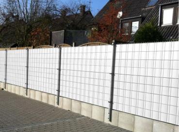 PVC Premium Sichtschutz Streifen Zaunblende Doppelstabmatte Zaunfolie 1200g/m²