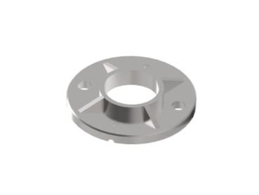 Geländerpfosten LINKS Endpfosten Ø42,4 Bauhöhe 1000mm mit Glasklemmen 63x45mm Geländer V2A geschliffen K320 Edelstahl
