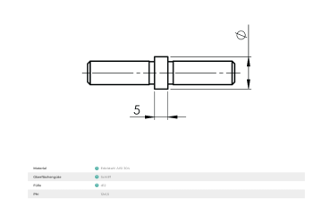 Preview: Edelstahl V2A Stabverbinder Rohrverbinder Ø12 Füllstab Gerade Querstab V2A