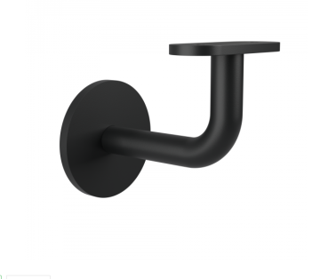 Edelstahl Handlaufhalter SCHWARZ RAL9005 Handlauf Handlaufträger flach M8 black
