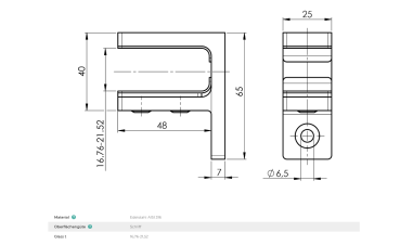 Preview: Edelstahl Glashalter Verbinder Gerade Winkel Ecke verstellbar 16,76-21 V4A V2A