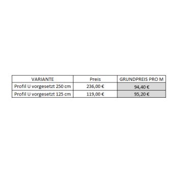 Ganzglasgeländer ALU Glasgeländer Bodenprofil U SET Elox 42,4 vorgesetzt V2A