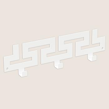 Kleiderhaken Garderobenleiste Hakenleiste WEIß - 29 cm - aus Metall, für Eingang, Flur, Schlafzimmer, Flurgarderobe mit 3 Haken / VIPER 290