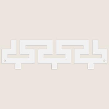 Kleiderhaken Garderobenleiste Hakenleiste WEIß - 29 cm - aus Metall, für Eingang, Flur, Schlafzimmer, Flurgarderobe mit 3 Haken / VIPER 290