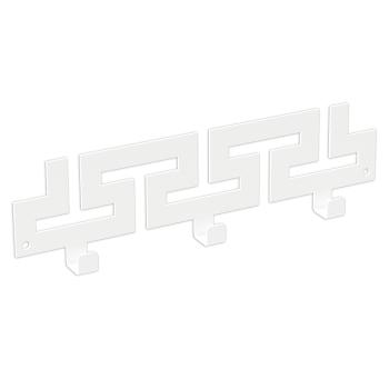 Kleiderhaken Garderobenleiste Hakenleiste WEIß - 29 cm - aus Metall, für Eingang, Flur, Schlafzimmer, Flurgarderobe mit 3 Haken / VIPER 290