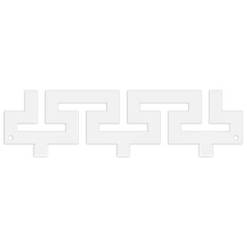 Kleiderhaken Garderobenleiste Hakenleiste WEIß - 29 cm - aus Metall, für Eingang, Flur, Schlafzimmer, Flurgarderobe mit 3 Haken / VIPER 290