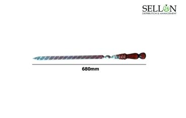 Preview: 4x Fleischspieß 68cm Groß Schaschlikspieß Kebabspieß Schaschlik Spieß Edelstahl