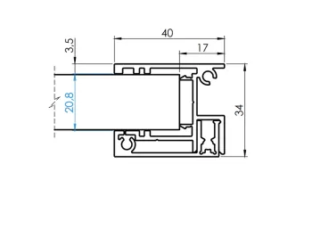 Aluminium Zaunadapter Füllung 20-14mm Zaunschiene Profil Anthrazit Abdeckschiene