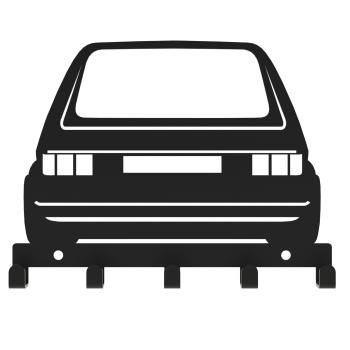 Preview: Schlüsselanhänger SCHWARZ aus Metall Fahrzeug Tür LOFT Modern Schlüssel Bügel / AUTO 2