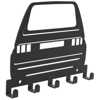 Schlüsselanhänger SCHWARZ aus Metall Fahrzeug Tür LOFT Modern Schlüssel Bügel / AUTO 2