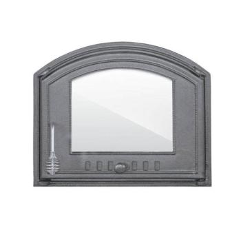 Preview: Backofentür aus Gusseisen Ofentür Pizzaofentür Garten Grill Brotofen