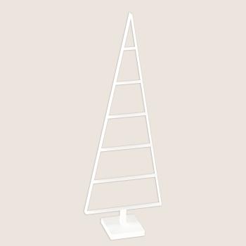 130cm Tannenbaum aus Metall künstlich Weihnachtsbaum Christbaum Edel weiss Loft matt mit Ständer
