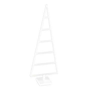 Preview: 130cm Tannenbaum aus Metall künstlich Weihnachtsbaum Christbaum Edel weiss Loft matt mit Ständer