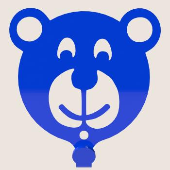 Kleiderhaken Kleiderbügel Kinder Haken BLAU Tiere aus Metall, für Eingang, Flur, Schlafzimmer, Kinderzimmer Kindergarten / TEDDYBÄR