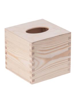 10 Stück Tissuebox aus Kiefernholz Kosmetiktücherbox Taschentuchspender Decoupage Quadrat