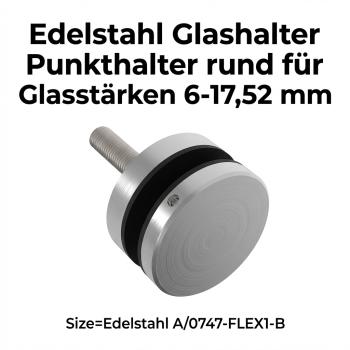 Glashalter Punkthalter Edelstahl rund | Sellon24